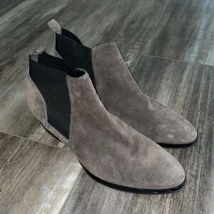 Aquatalia Gray Suede Ankle Boots size 9